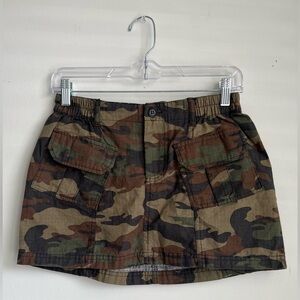 Orange Kiss Essentials Cargo Mini Y2K Utility Camouflage Skirt Size S
